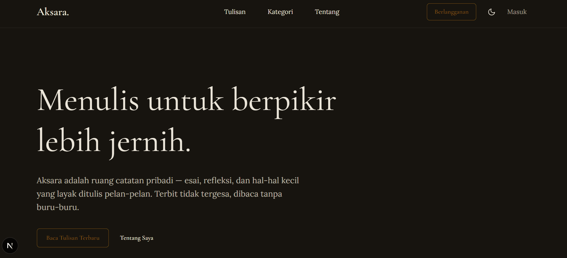 Aksara — Blog & Publishing Platform